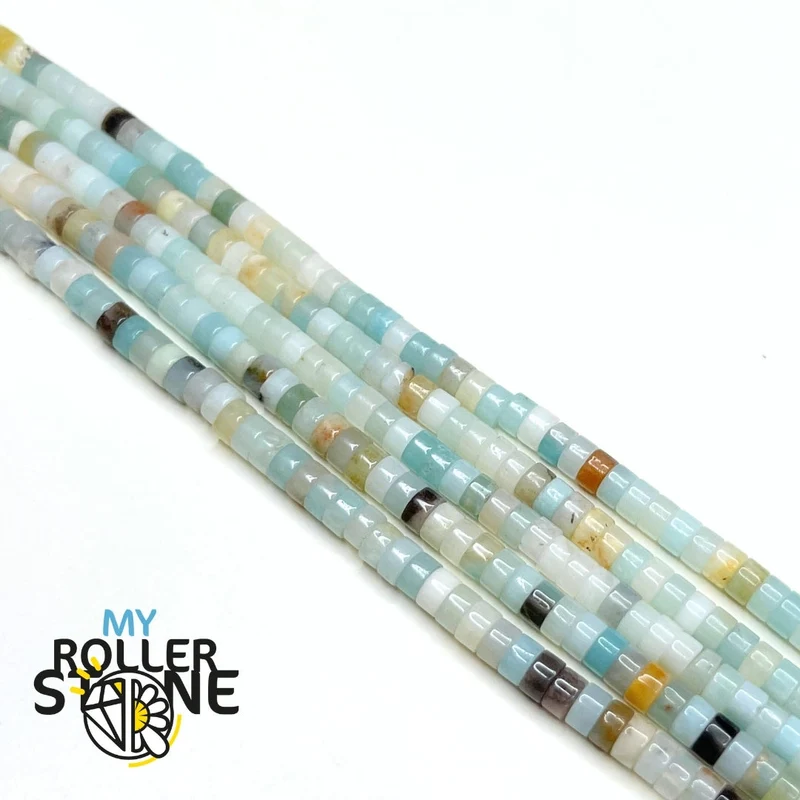 Mehrfarbige Amazonit-Heishi-Perle