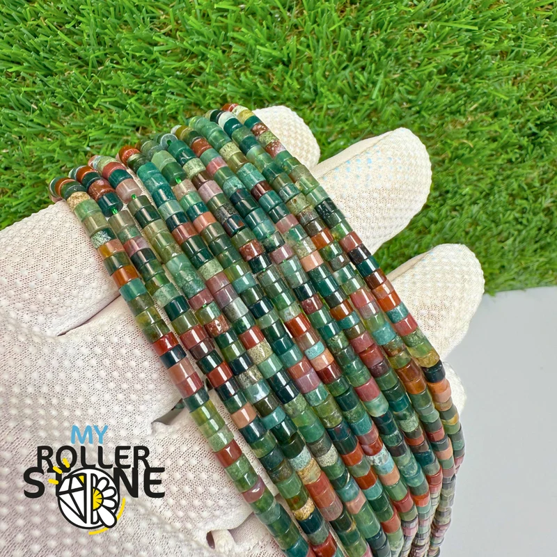Indische Achat-Heishi-Perle