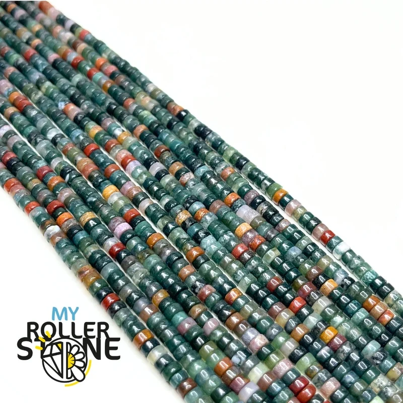 Indische Achat-Heishi-Perle