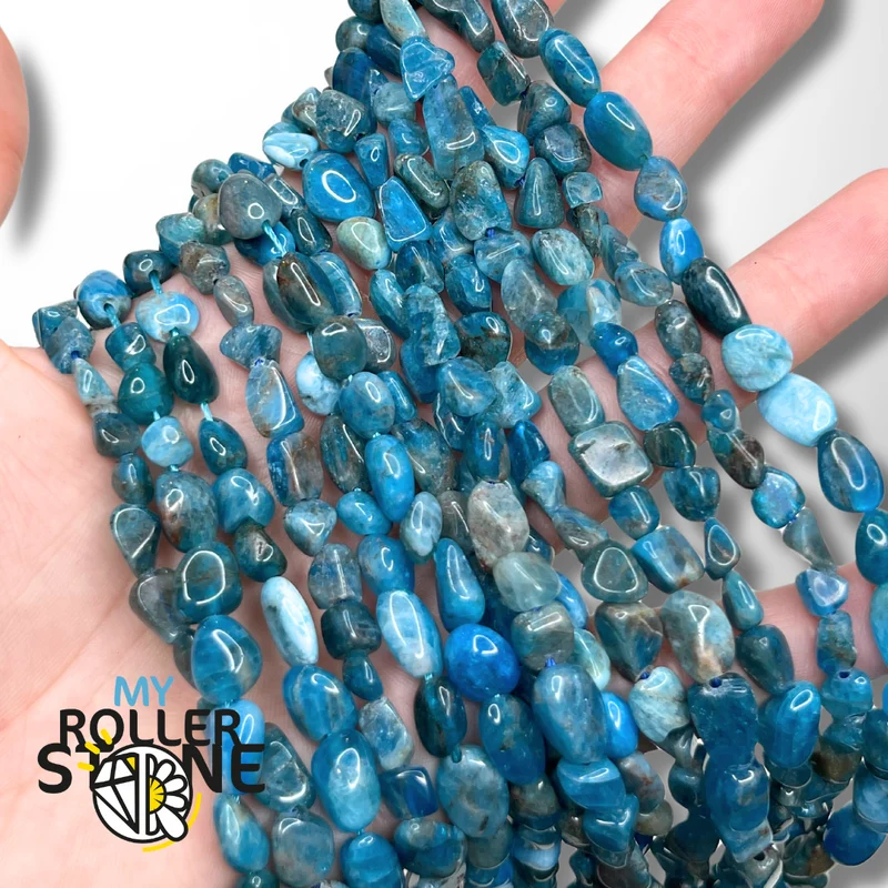 Blaue Apatit-Barockperle
