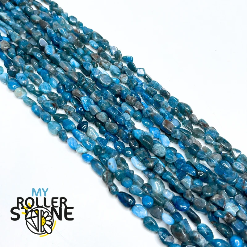 Blaue Apatit-Barockperle