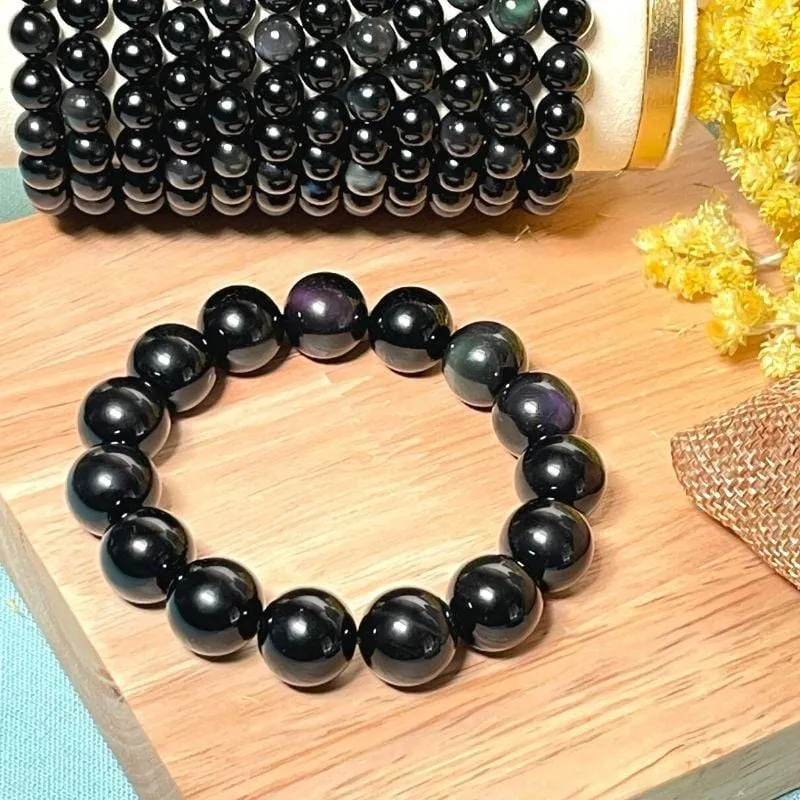 Regenbogen-Obsidian-Armband