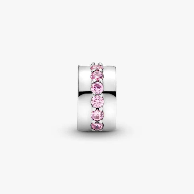 Pink Sparkling Row Clip Charms