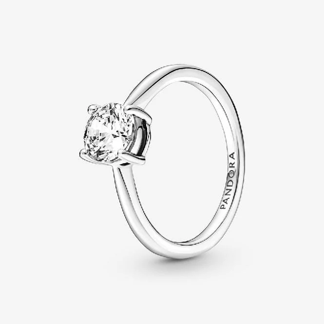 Sparkling Solitaire Ring, Size 56