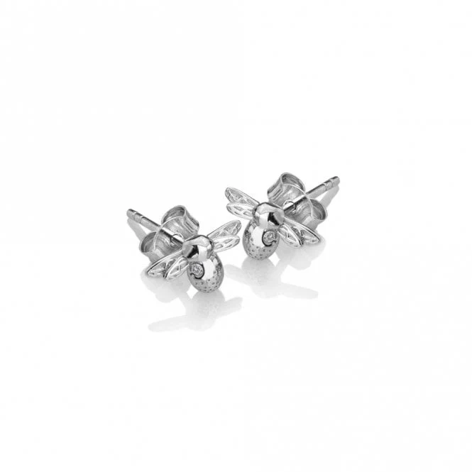 Silver Bee Earrings