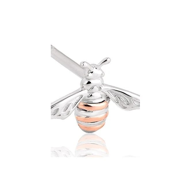 Nature's Wonder Silver Honey Bee Stud Earrings