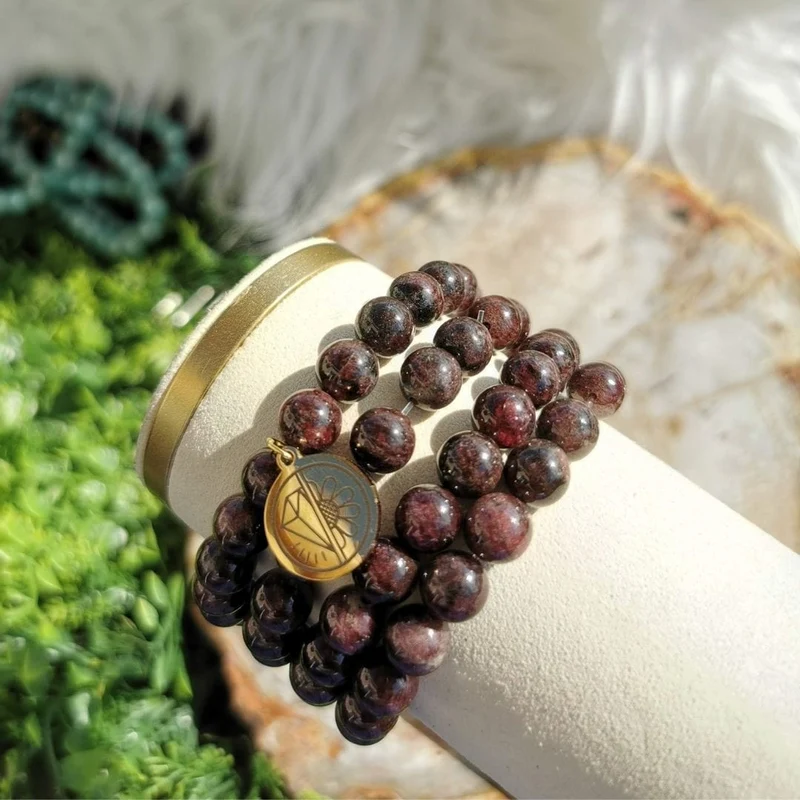 Granat-Armband