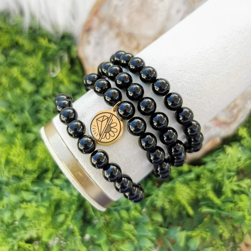 Schwarzes Turmalin-Armband