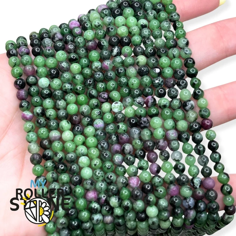 Rubin-Zoisit-AB-Perle