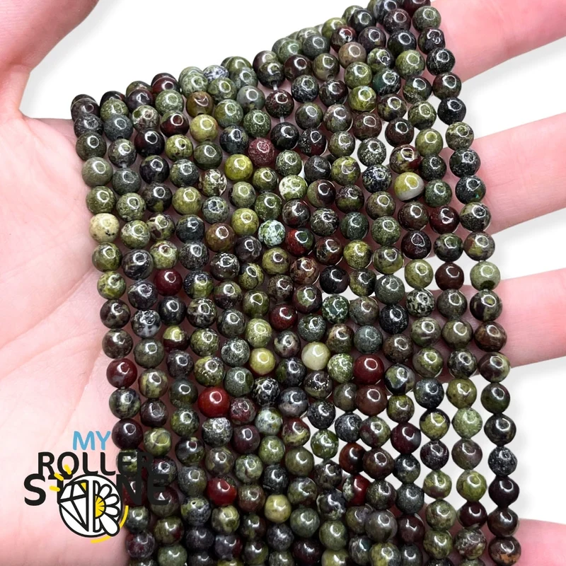 Drachenblut-Jaspis-Perle 1A