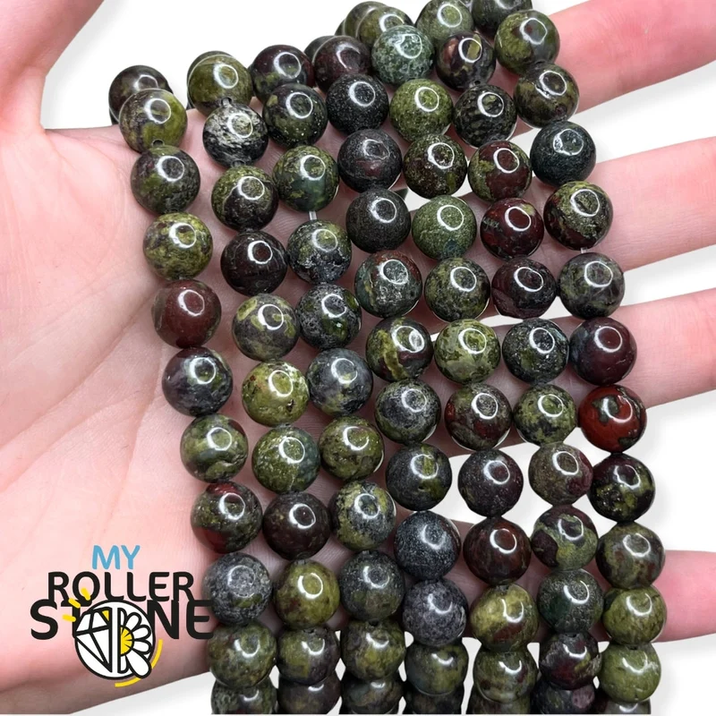 Drachenblut-Jaspis-Perle 1A