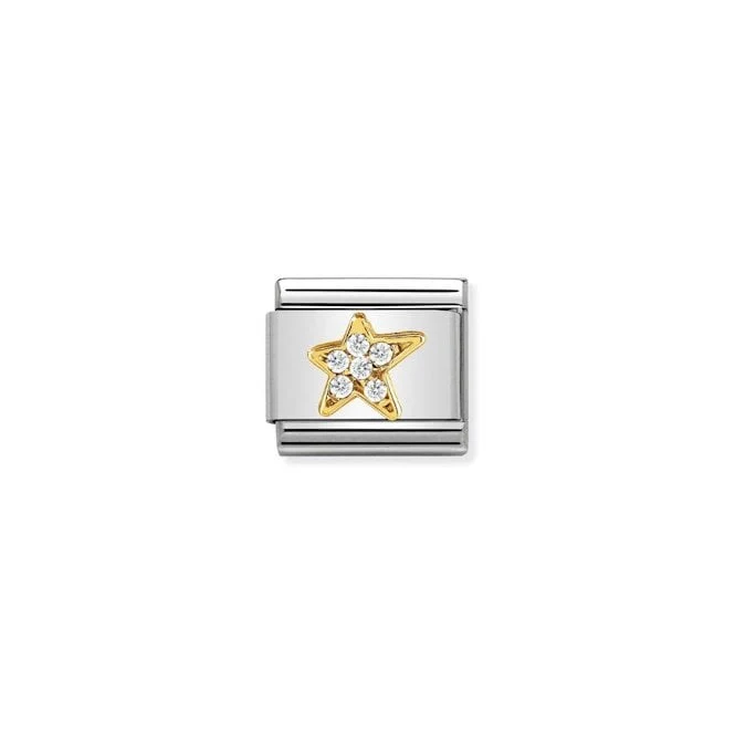 Classic Gold CZ Asymmetric Star Fairytale & Fantasy Charms