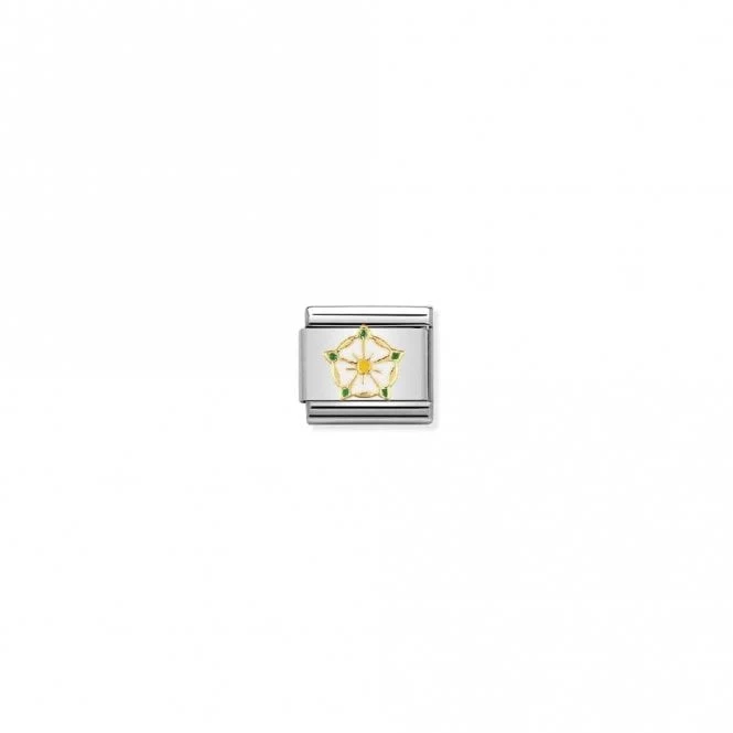 Classic Gold White Rose Of Yorkshire Travel Charms