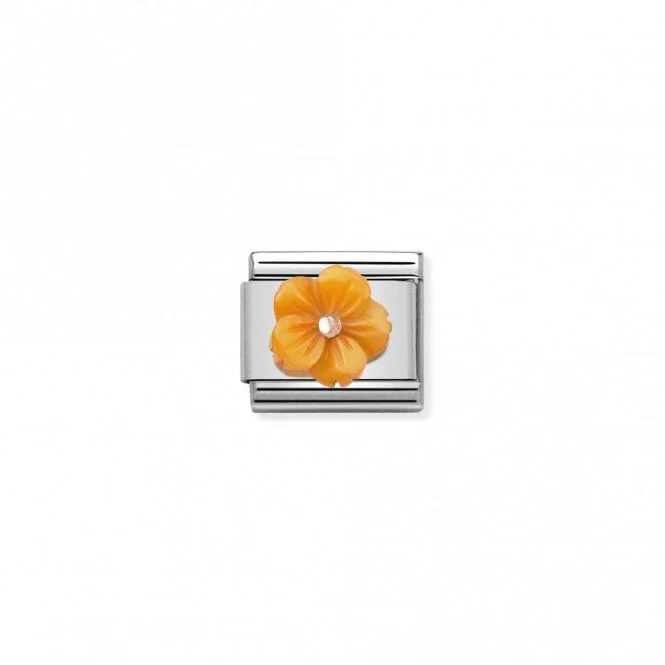 Classic Rose Gold Orange Mother Of Pearl Flowers & Nature Charms