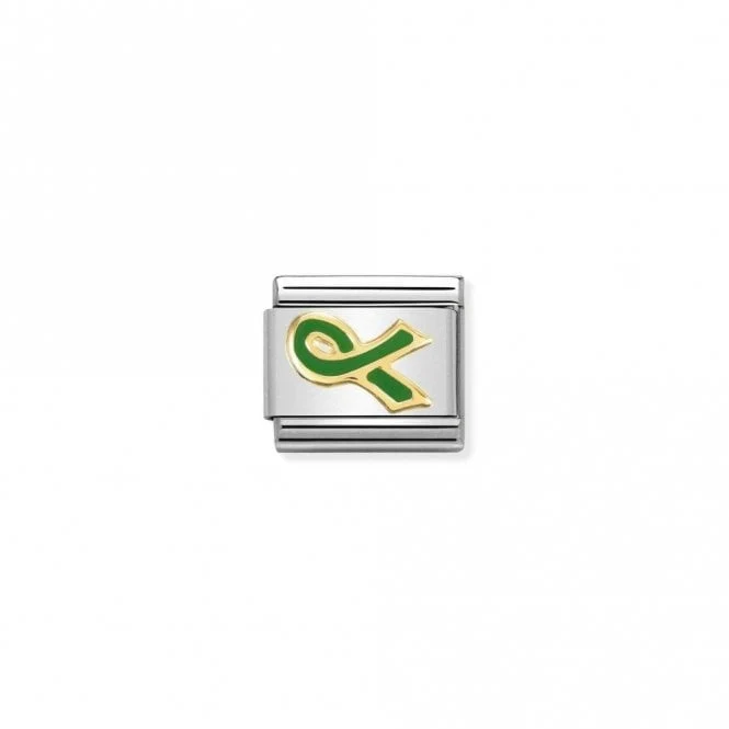 Classic Gold Green Ribbon Fashion & Fun Charms