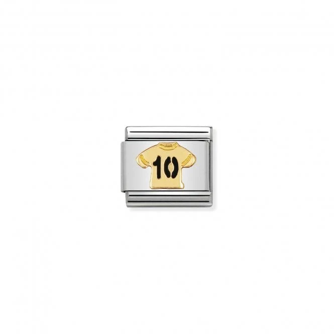 Classic Gold No. 10 Football Shirt Sports & Hobbies Charms