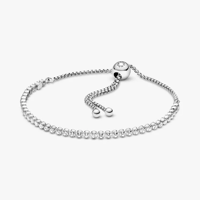 Sparkling Slider Tennis Bracelet, 23cm