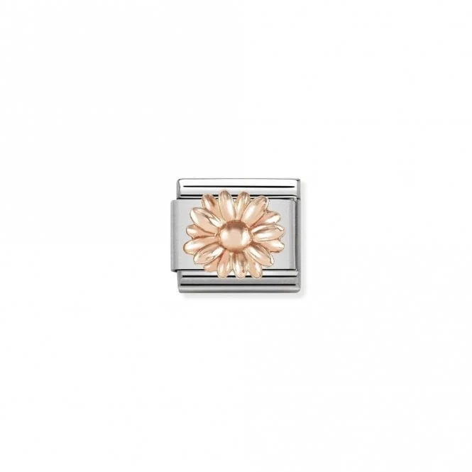 Classic Rose Gold Daisy Flowers & Nature Charms