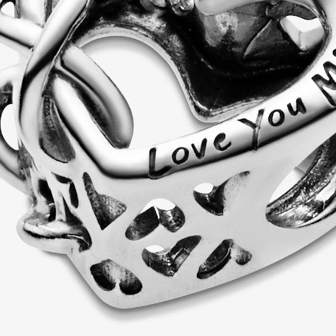 Love You Mum Infinity Heart Charms