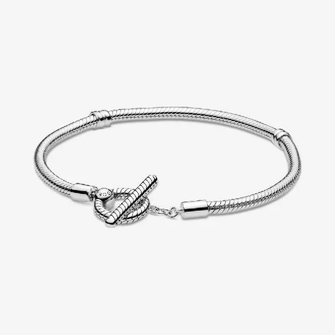 Moments T-Bar Snake Chain Bracelet, 20cm