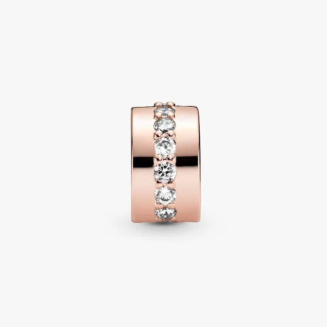 Rose Sparkling Row Spacer Charms