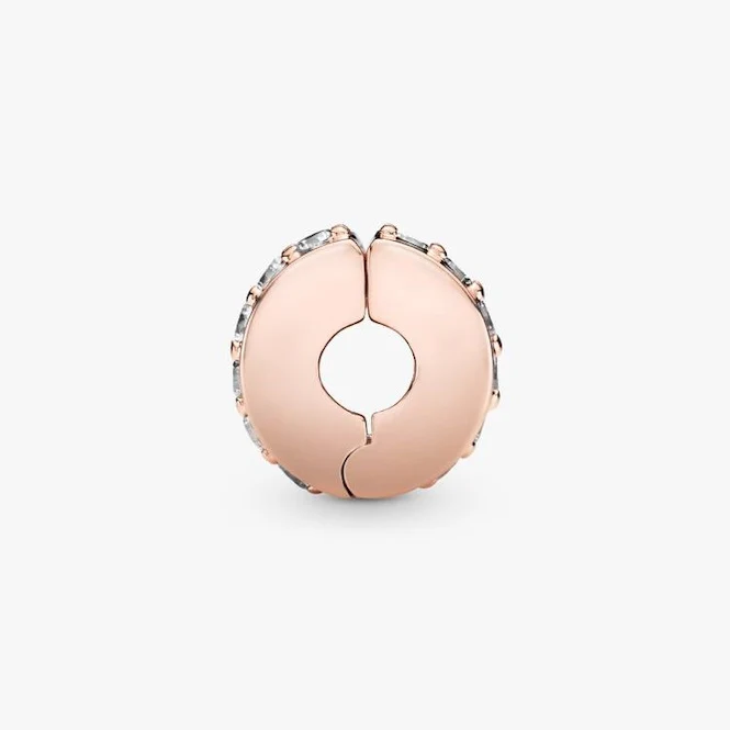Rose Sparkling Row Spacer Charms