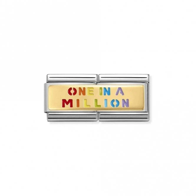 Gold and Enamel Double One In A Million Love & Hearts Charms
