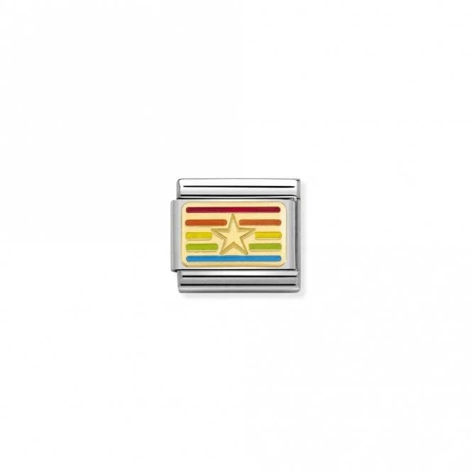 Classic Gold Rainbow Star Flag Fairytale & Fantasy Charms