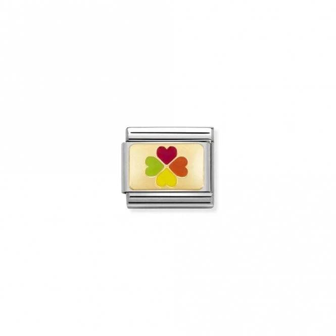 Classic Gold Rainbow Four-Leaf Clover Good Luck Charms