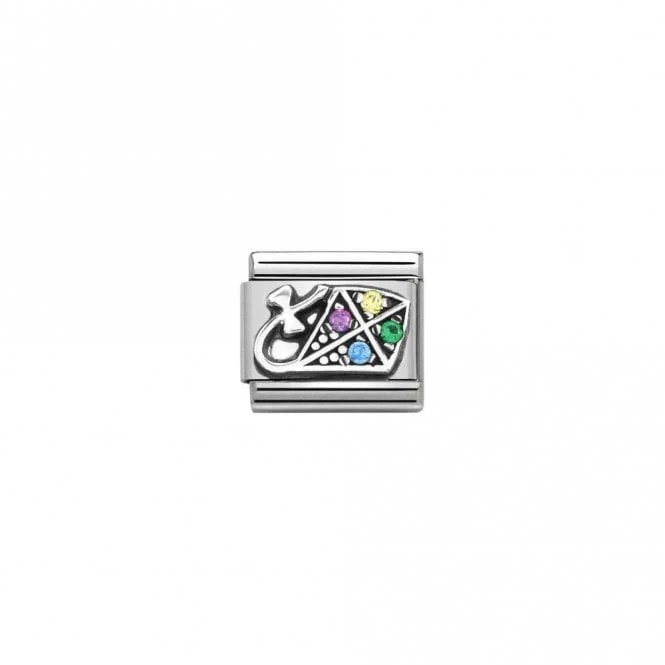 Classic Silver CZ Kite Fashion & Fun Charms
