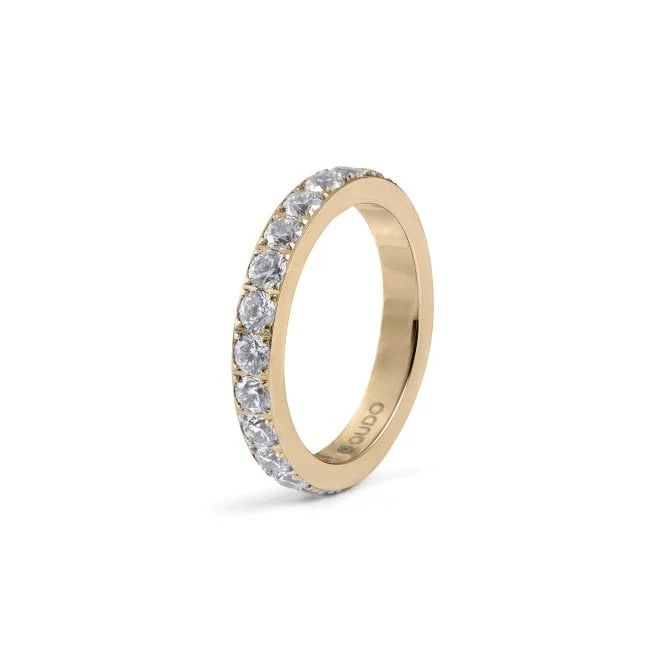 Gold and CZ Spacer Ring, Size 48