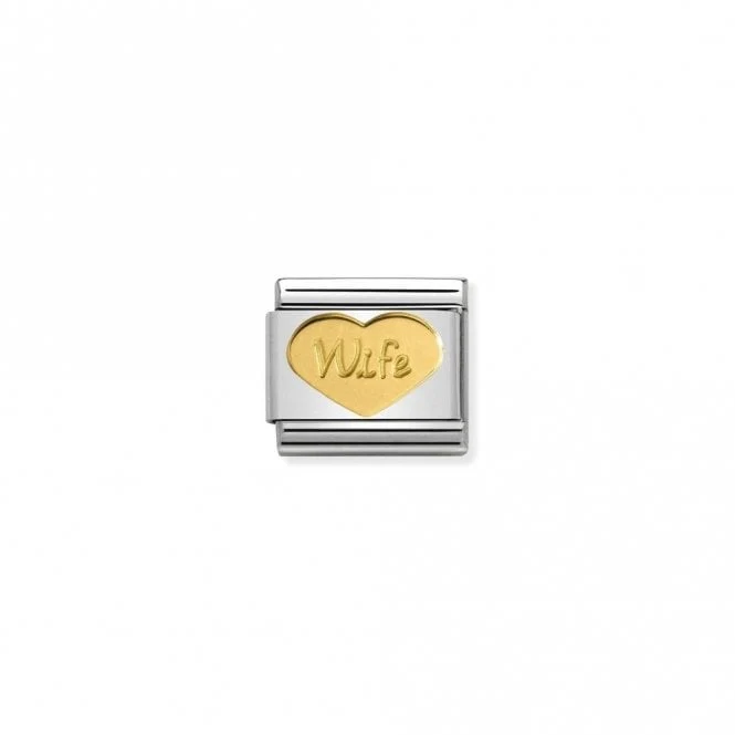 Classic Gold Wife Heart Friends & Family Charms