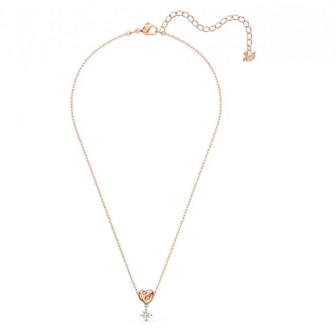 Lifelong Heart Pendant Necklace in Rose Gold, 38cm
