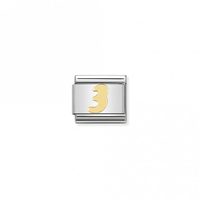 Classic Gold 3 Number Charms