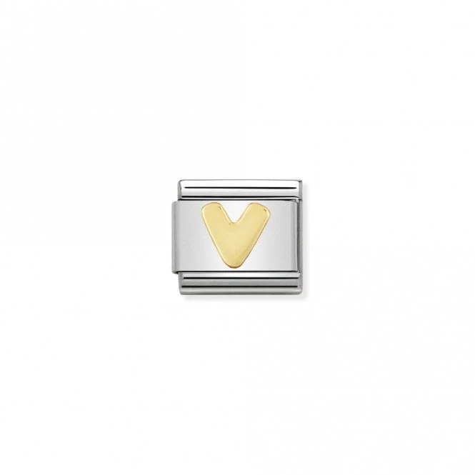 Classic Gold V Letter Charms