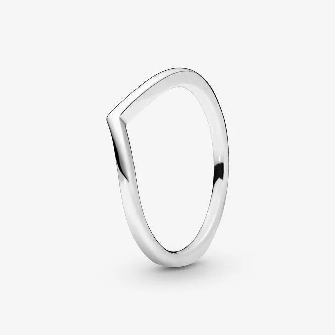 Polished Wishbone Ring, Size 58