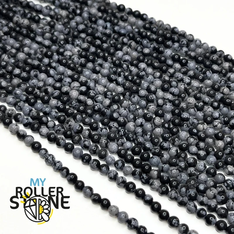 Schneeflocken-Obsidian-Perle 1A