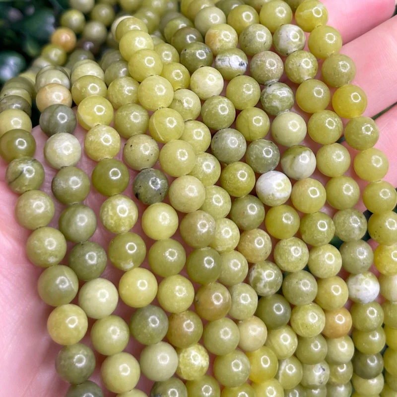 Oliven-Peridot-Perlen