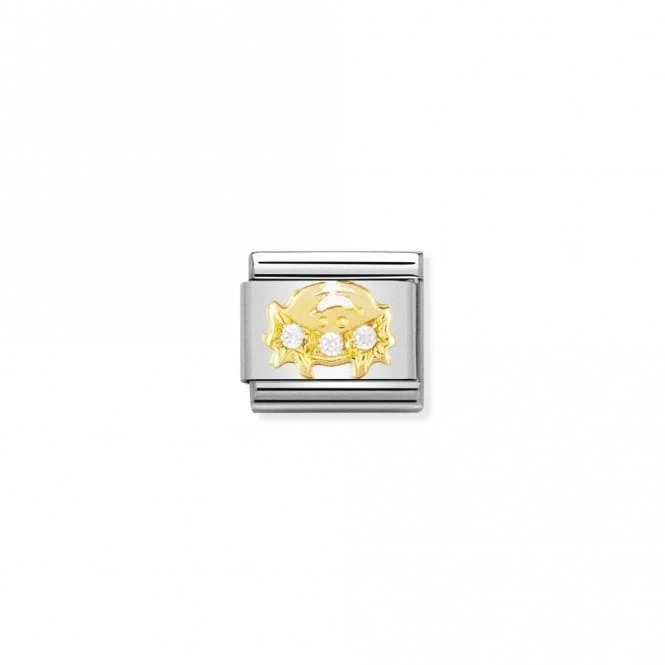 Classic Gold CZ Cancer Zodiac Charms