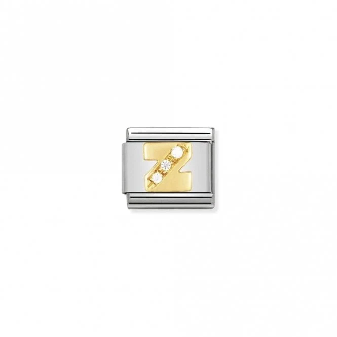 Classic Gold CZ Z Letter Charms