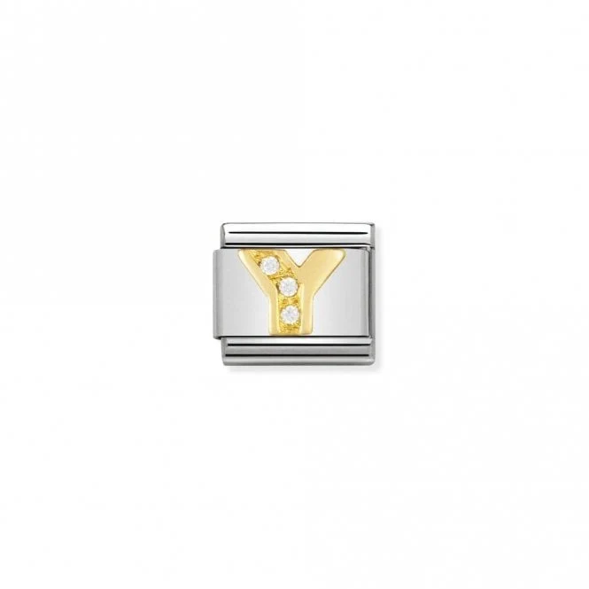 Classic Gold CZ Y Letter Charms