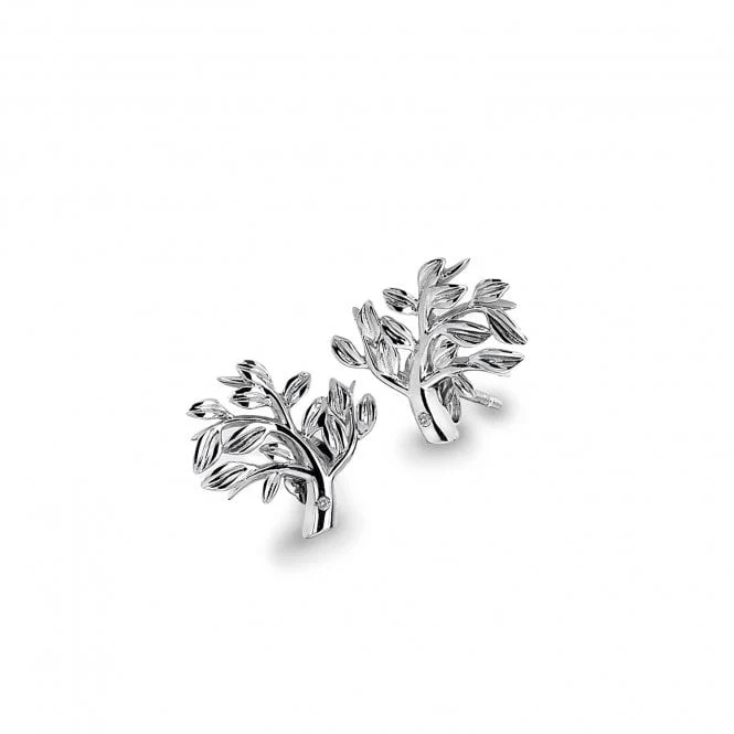 Silver Passionate Tree of Life Earrings
