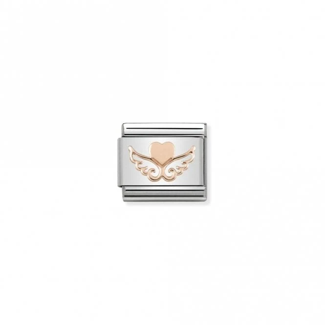 Classic Rose Gold Heart with Wings Fairytale & Fantasy Charms