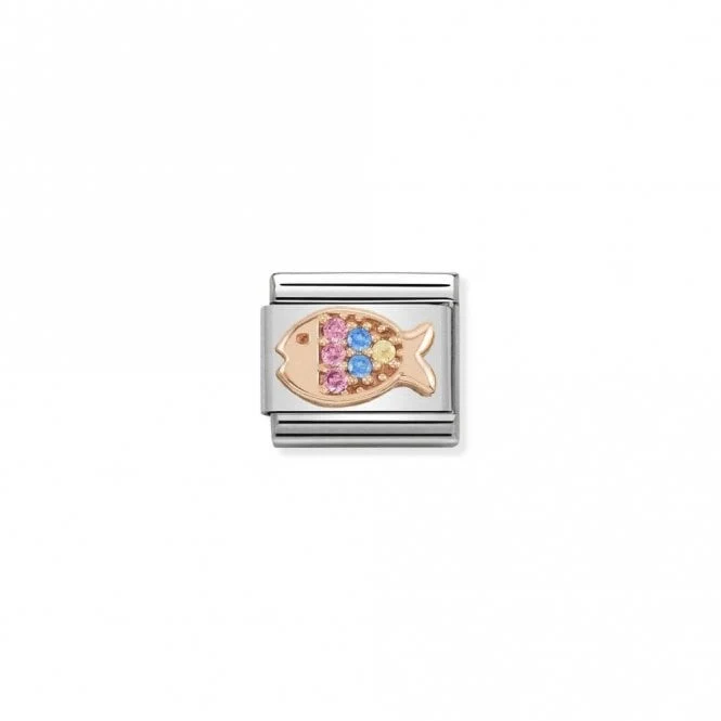 Classic Rose Gold CZ Fish Animal Charms
