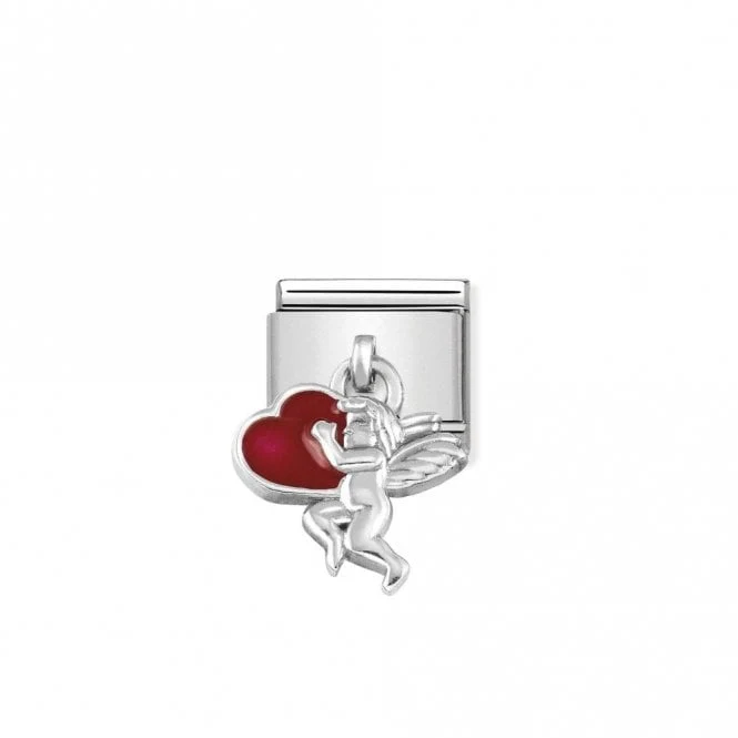 Classic Silver Angel with Heart Love & Hearts Charms