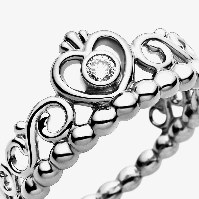 Princess Tiara Crown Ring, Size 52