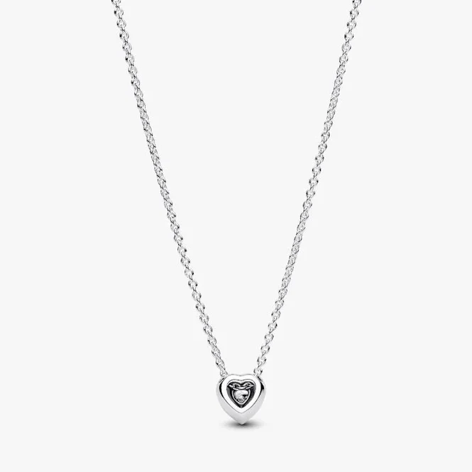 Elevated Heart Necklace, 45cm