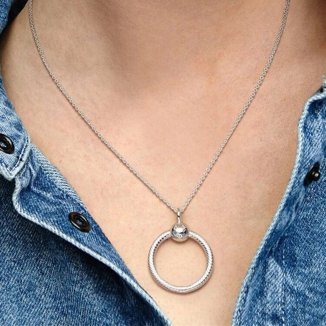 Moments Silver Small O Pendant