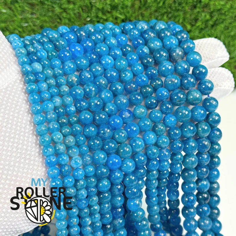Blaue Apatitperle 5A