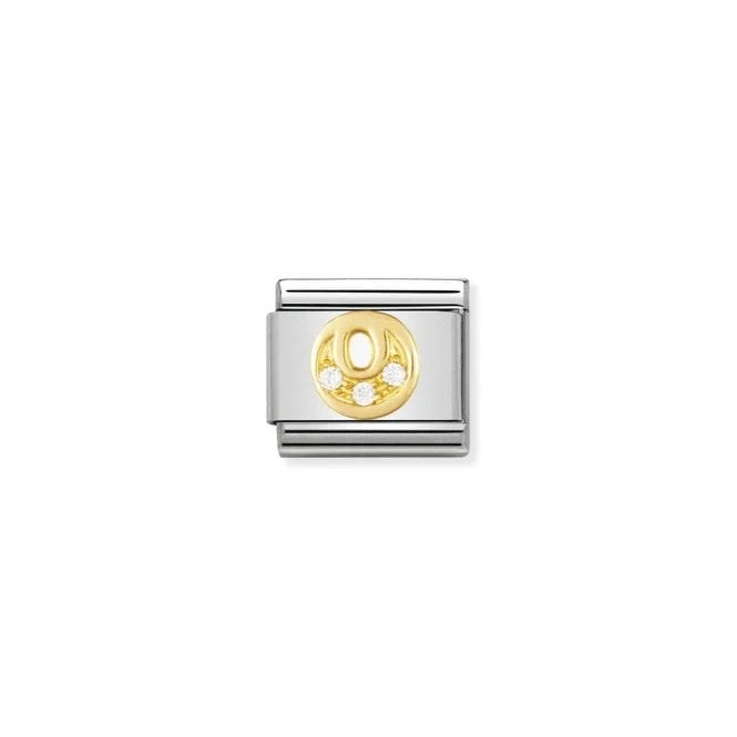 Classic Gold CZ O Letter Charms